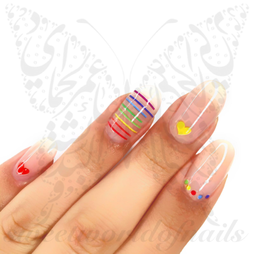 Valentine's Day Nail Art Colorful Heart Nail Stickers