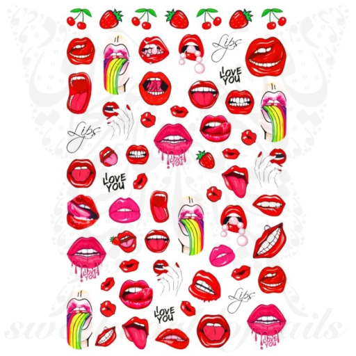 Valentine's Day Nail Art Sexy Lips Nail Stickers