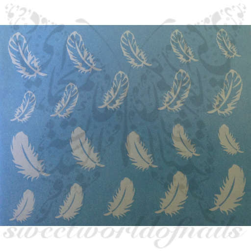 Feather Nail Art White Feather Water Decals Water Slides