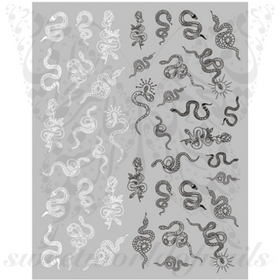 White Black Dragon Nail Art Nail Stickers