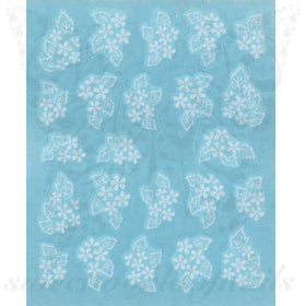 White flower Nails Water Decals