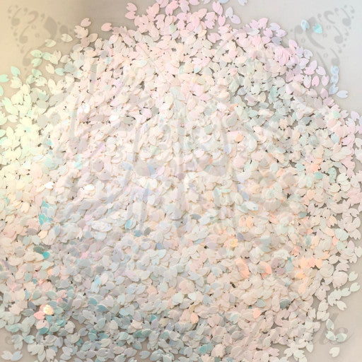 White Flower Petals Nail art Confetti Glitter