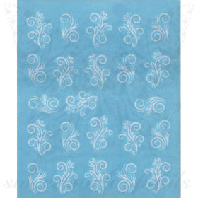 White Swirls Nail Art Water Decals