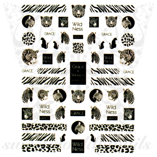 Wild Animals Nail Art Stickers